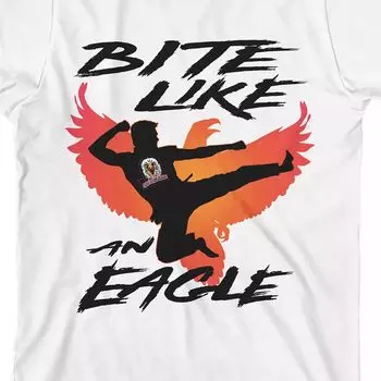 Футболка с рисунком Cobra Kai Bite Like An Eagle для мальчиков 8–20 лет Licensed Character