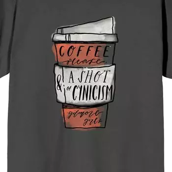 Футболка с рисунком «Coffee Please & A Shot Of Cynicism» для юниоров Gilmore Girls Luke's Caf Licensed Character