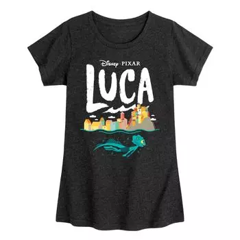 Футболка с рисунком Costal Sea Monster для девочек 7–16 лет Disney's Luca Licensed Character