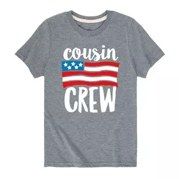Футболка с рисунком Cousin Crew Americana для мальчиков 8–20 лет Licensed Character, серый