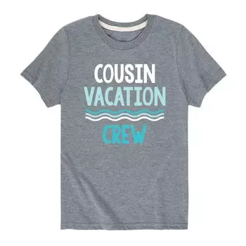 Футболка с рисунком Cousin Vacation Crew для мальчиков 8–20 лет Licensed Character, серый