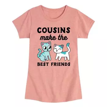 Футболка с рисунком Cousins Best Friends Cats для девочек 7–16 лет Licensed Character