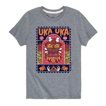 Футболка с рисунком Crash Bandicoot Uka Uka для мальчиков 8–20 лет Licensed Character, серый