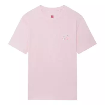 Футболка с рисунком цветущей вишни Li-Ning, розовый