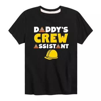 Футболка с рисунком Daddy's Crew Assistant для мальчиков 8–20 лет Licensed Character, черный