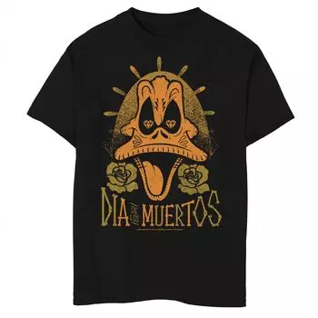 Футболка с рисунком Daffy Dia De Los Muertos для мальчиков 8–20 лет Looney Tunes Licensed Character