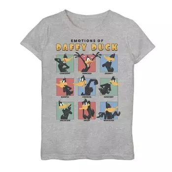 Футболка с рисунком «Daffy Duck Expressions» для девочек 7–16 лет Looney Tunes Licensed Character