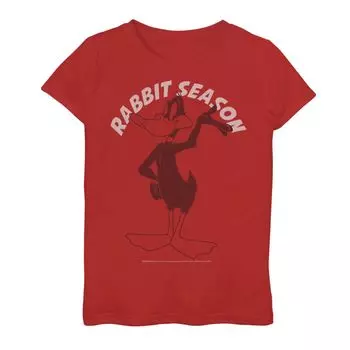 Футболка с рисунком «Daffy Duck Rabbit Season» для девочек 7–16 лет «Looney Tunes» Licensed Character