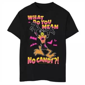 Футболка с рисунком «Daffy No Candy Halloween» для мальчиков 8–20 лет Looney Tunes Licensed Character