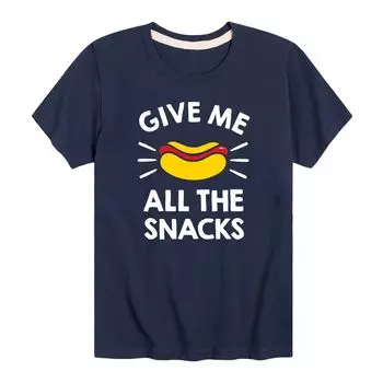 Футболка с рисунком «Дай мне все закуски» для мальчиков 8–20 лет Licensed Character