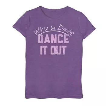 Футболка с рисунком Dance It Out для девочек 7–16 лет Licensed Character, цвет Purple Heather