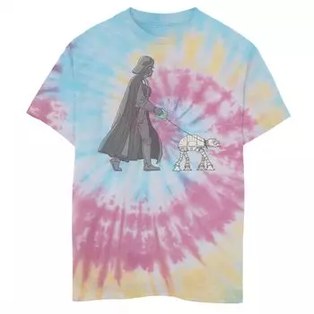Футболка с рисунком «Дарт Вейдер AT-AT Walker Tie Dye» для мальчиков 8–20 лет Star Wars