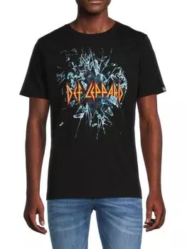 Футболка с рисунком Def Leppard Cult Of Individuality, черный