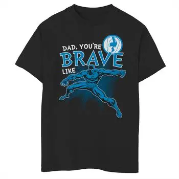 Футболка с рисунком «День отца» для мальчиков 8–20 лет «Marvel Black Panther Brave Dad» Licensed Character
