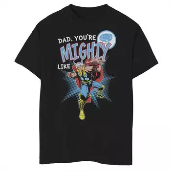 Футболка с рисунком «День отца» для мальчиков 8–20 лет «Marvel Thor Mighty Dad» Licensed Character