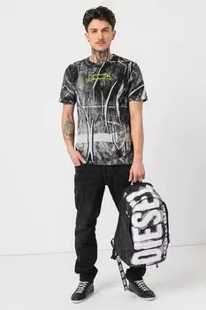 Футболка с рисунком Diesel, черный