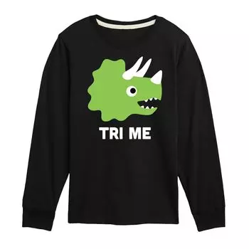 Футболка с рисунком динозавра "Tri Me" для мальчиков 8–20 лет Licensed Character, черный