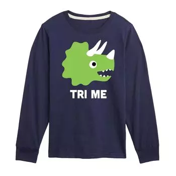 Футболка с рисунком динозавра "Tri Me" для мальчиков 8–20 лет Licensed Character, синий