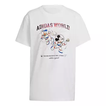 Футболка с рисунком Диснея Adidas, белый