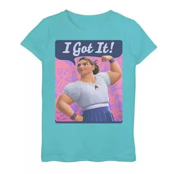 Футболка с рисунком Disney Encanto Luisa I Got It Flex Pose для девочек 7–16 лет Disney