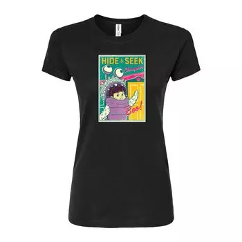 Футболка с рисунком Disney/Pixar Monsters Inc. для детей Boo Hide Seek Licensed Character, черный