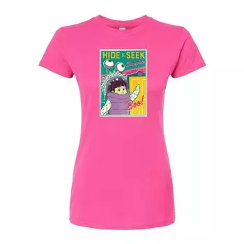 Футболка с рисунком Disney/Pixar Monsters Inc. для детей Boo Hide Seek Licensed Character, розовый