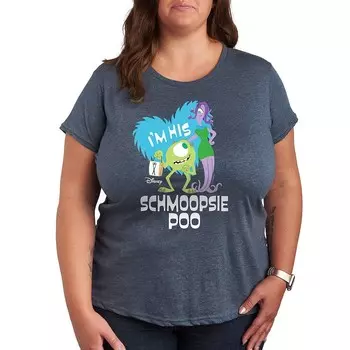 Футболка с рисунком Disney/Pixar's Monsters Inc. Plus Schmoopsie Poo, цвет Heather Blue