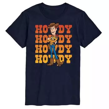 Футболка с рисунком Disney/Pixar's Toy Story Big & Tall Woody Howdy, Blue Licensed Character, синий