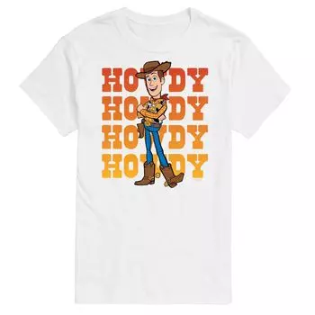 Футболка с рисунком Disney/Pixar's Toy Story Big & Tall Woody Howdy Licensed Character, белый