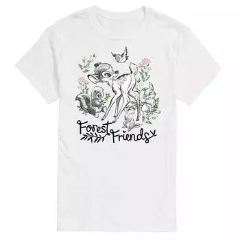 Футболка с рисунком Disney's Bambi Big & Tall Forest Friends License