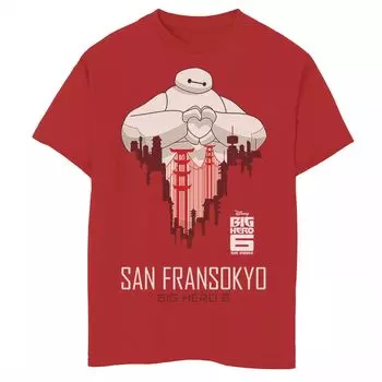 Футболка с рисунком Disney's Big Hero 6 для мальчиков 8–20 лет, телесериал Baymax SF Love Disney