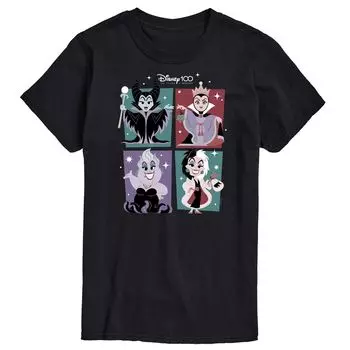 Футболка с рисунком Disney's Big & Tall 100 Years Villains, Black Licensed Character, черный
