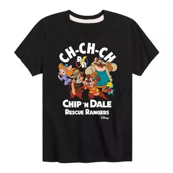 Футболка с рисунком Disney's Chip N Dale для мальчиков 8–20 Ch Ch Ch Licensed Character, черный