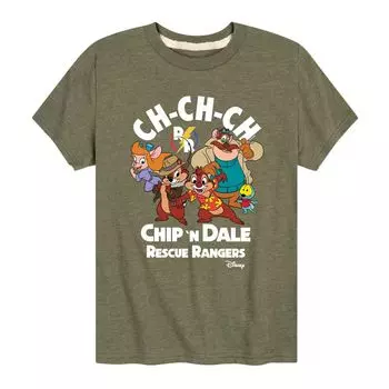 Футболка с рисунком Disney's Chip N Dale для мальчиков 8–20 Ch Ch Ch Licensed Character, зеленый