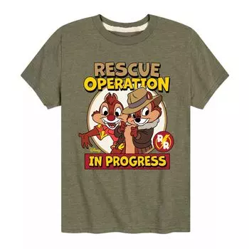 Футболка с рисунком Disney's Chip N Dale для мальчиков 8–20 лет «Спасение продолжается» Licensed Character, зеленый