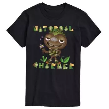 Футболка с рисунком Disney's Elemental Big & Tall Natural Charmer Licensed Character, черный