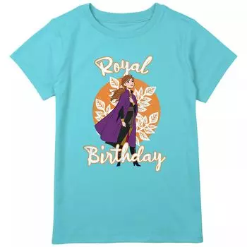Футболка с рисунком Disney's Frozen 2 Anna Royal для именинниц 8–20 лет в обычном и большом размере Disney