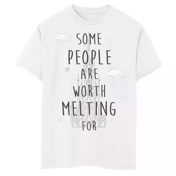 Футболка с рисунком Disney's Frozen Boys 8-20, которую стоит растопить Disney, белый