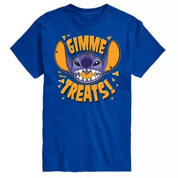 Футболка с рисунком Disney's Lilo & Stitch Big & Tall Gimme Treats Licensed Character, синий