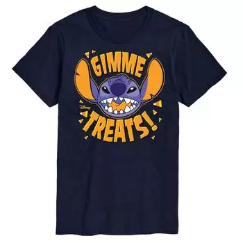 Футболка с рисунком Disney's Lilo & Stitch Big & Tall Gimme Treats Licensed Character, синий