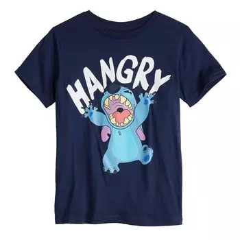 Футболка с рисунком Disney's Lilo & Stitch для мальчиков 8–20 лет, цвет Charcoal Heather