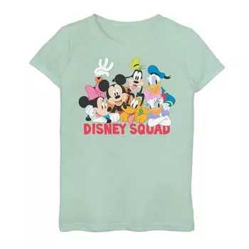 Футболка с рисунком Disney's Mickey and Friends для девочек 7–16 лет Disney Squad Licensed Character, цвет Mint