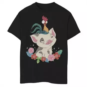 Футболка с рисунком Disney's Moana Boys 8-20 HeiHei Rooster Pua Flowers Licensed Character
