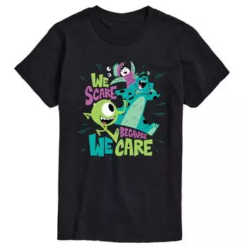 Футболка с рисунком Disney's Monsters Inc. Big & Tall We Scare, Black Licensed Character, черный