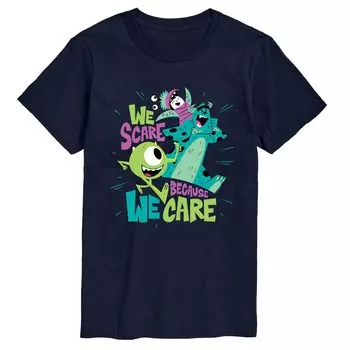 Футболка с рисунком Disney's Monsters Inc. Big & Tall We Scare Licensed Character, синий