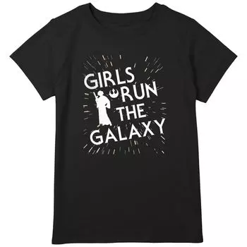 Футболка с рисунком для девочек «Звездные войны Girls Run The Galaxy Plus» Licensed Character