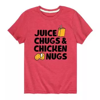 Футболка с рисунком для мальчиков 8–20 лет Juice Chugs Chicken Nugs Licensed Character
