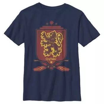 Футболка с рисунком для мальчиков 8–20 лет «Гарри Поттер, Гриффиндор, щит для квиддича» Harry Potter