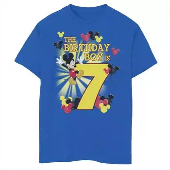 Футболка с рисунком для мальчиков на день рождения для мальчиков 8–20 лет, 7 лет, Disney's «Микки и друзья» Disney