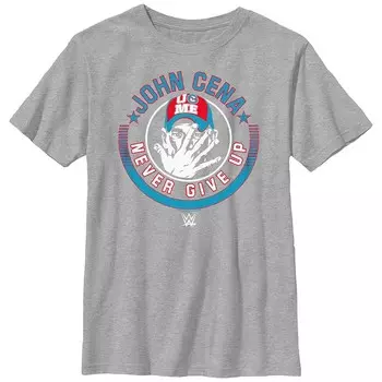 Футболка с рисунком для мальчиков WWE John Cena Never Give Up Licensed Character, цвет Athletic Heather